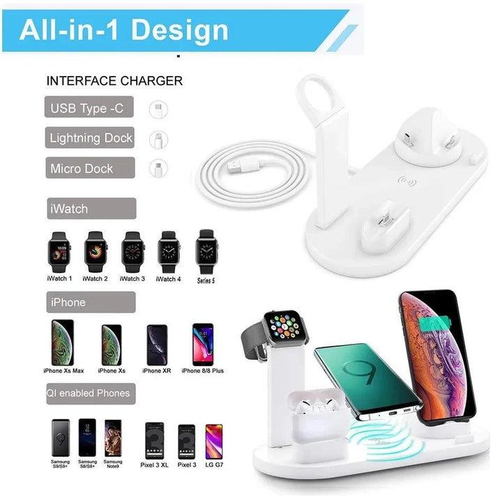 5-in-1 Wireless Charger for iPhone & Apple Watch - iphone14cases