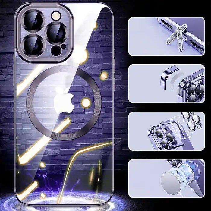 Electroplating Wireless Magnetic Charging All-Inclusive Lens iPhone Case - iphone14cases