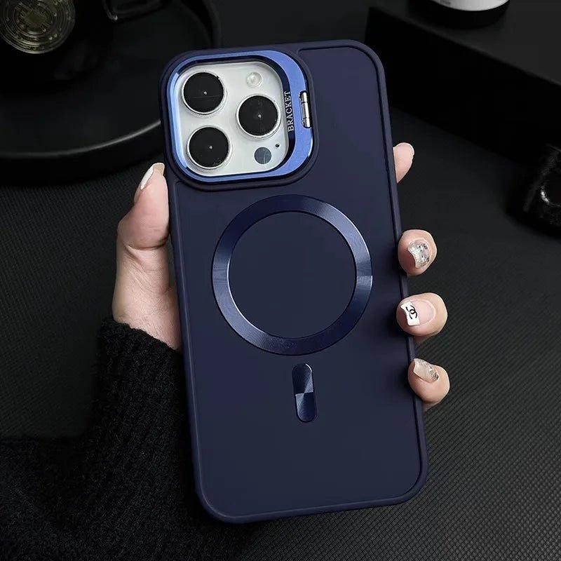 Metal Camera Holder Magnetic Phone Case for iPhone - iphone14cases